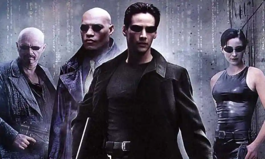 The main characters from the Cyberpunk Movie "The Matrix"