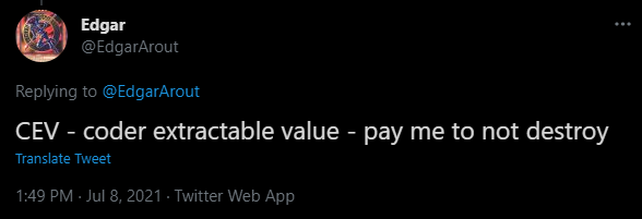 Coder extractable value